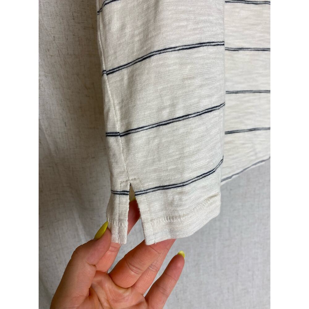 Rag & Bone Cream Black Striped Crewneck Tee Size XS - Picture 7 of 12